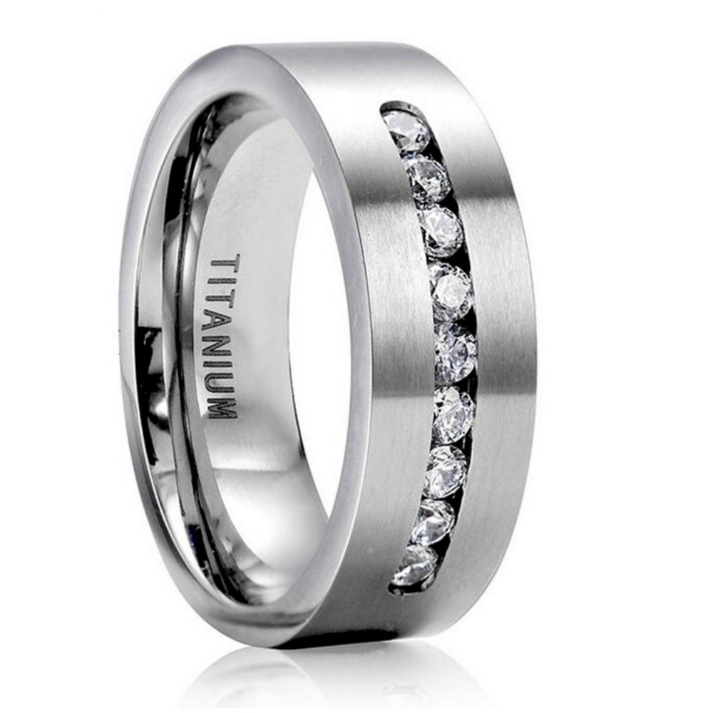 8MM Fashion 316L Stainless Steel Titanium Ring - Picture 3 of 5